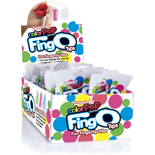 Fingo Tips - 18 Count Pop Box Display - Assorted Colors