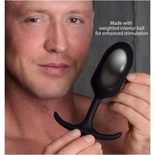 Premium Silicone Weighted Anal Plug - Small