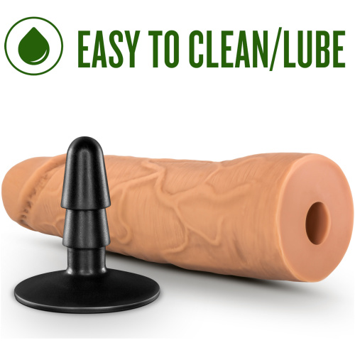 Lock on - Dynamite - 7 Inch Dildo With Suction Cup Adapter - Mocha