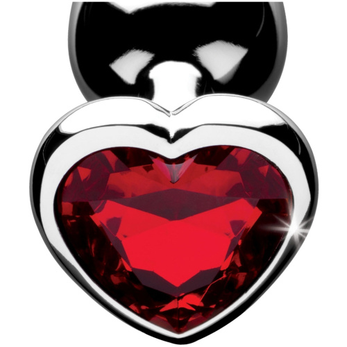 Red Heart Gem Anal Plug - Large