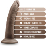 Dr. Skin Plus - 7 Inch Posable Dildo - Chocolate
