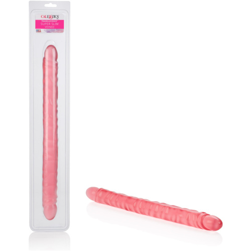 Slim Jim Duo 17 Inches Veined Super Slim Dong - Translucence