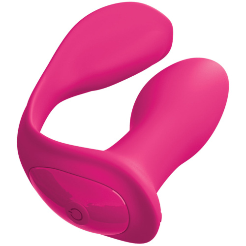 Threesome Double Ecstacy Silicone Vibrator - Pink