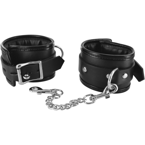Locking Padded Wrist Cuffs W/chain