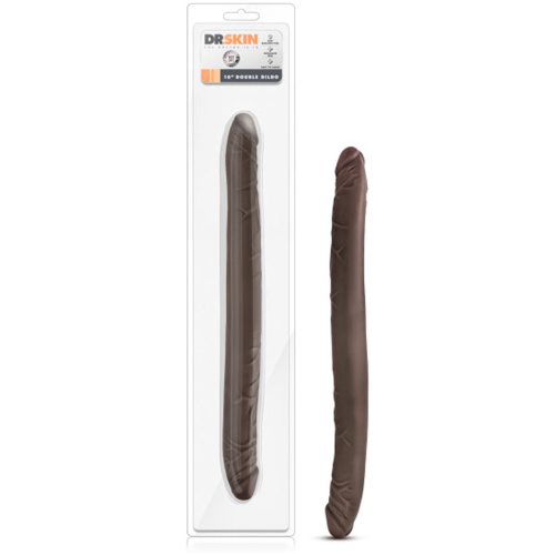 Dr. Skin - 16 Inch Double Dildo - Chocolate