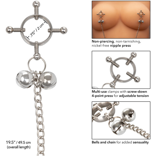 Nipple Grips 4-Point Nipple Press With Bells