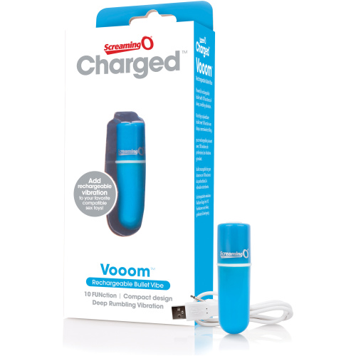 Charged Vooom Rechargeable Bullet Vibe - Blue