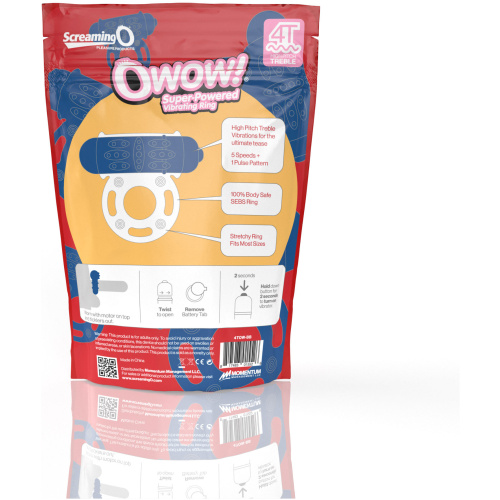 Screaming O 4t - Owow Super Powered Vibrating Ring - Blueberry