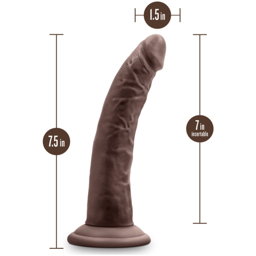 Au Naturel - Jack - 7 Inch Dildo - Chocolate