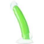 Neo Elite - Glow in the Dark - Omnia - 7 Inch  Silicone Dual Density Dildo - Neon Green