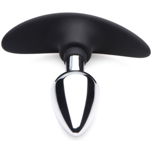 Dark Invader Metal and Silicone Anal Plug - Small