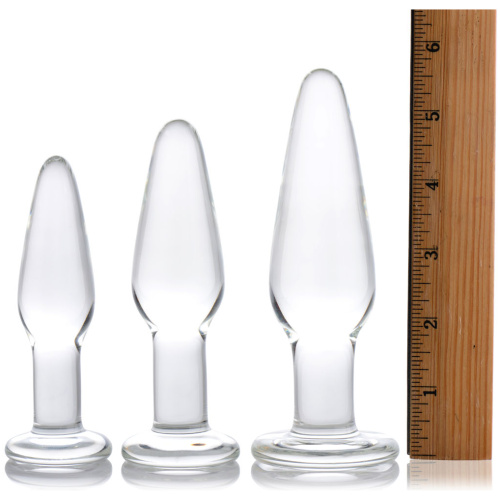 Dosha 3 Piece Glass Anal Plug Kit