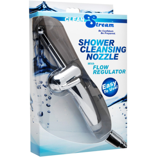 Shower Cleaning Nozzle with Flow Regulator