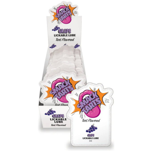 Smack Tarts Lube 3ml Pouch Display 36pc - Sour Grape