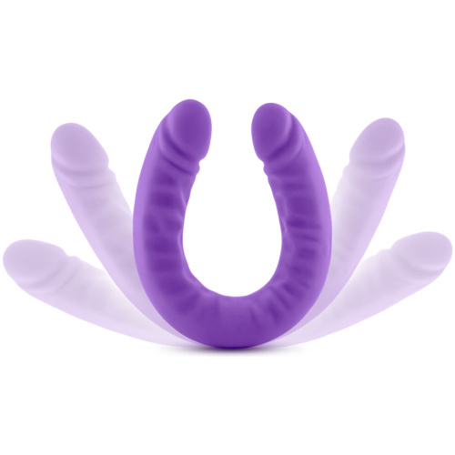Ruse - 18 Inch Silicone Slim Double Dong - Purple