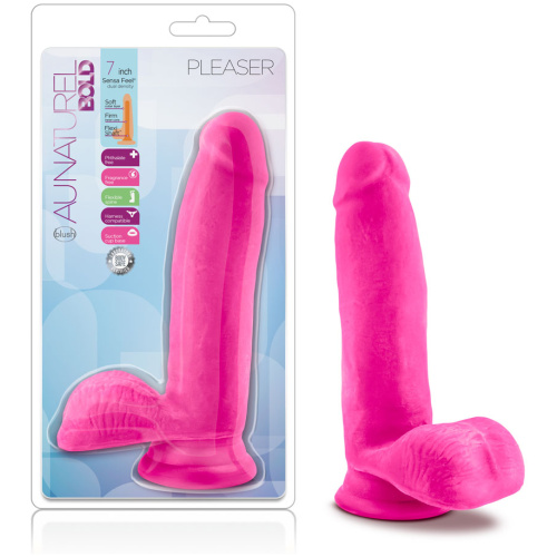 Au Natural - Bold - Pleaser - 7 Inch Dildo - Pink