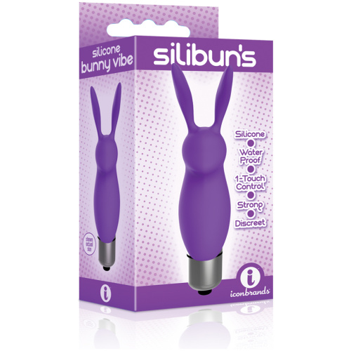 The 9's Silibuns Silicone Bunny Bullet - Purple