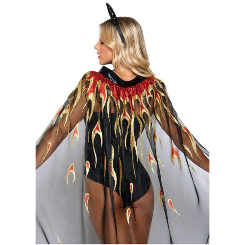 Glitter Flame Devil Cape and Devil Horns