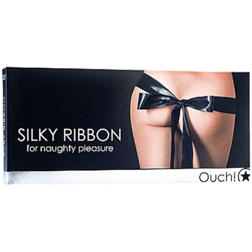 Silky Ribbon for Naughty Pleasure - Black