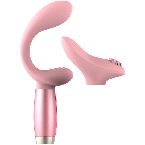Perks Ex-3 Dual Vibrator and Clitoral Stimulator - Pink
