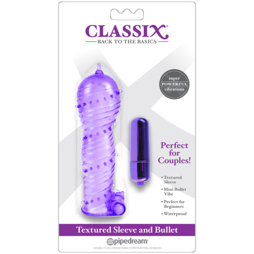 Classix Textured Sleeve & Bullet - Purple