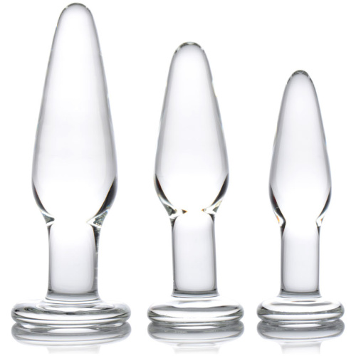 Dosha 3 Piece Glass Anal Plug Kit