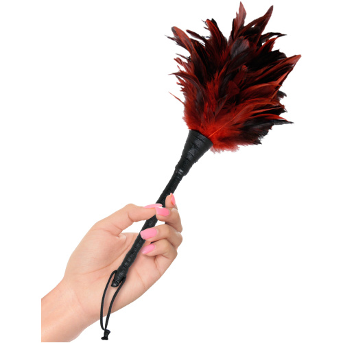 Fetish Fantasy Series Frisky Feather Duster - Red/ Black