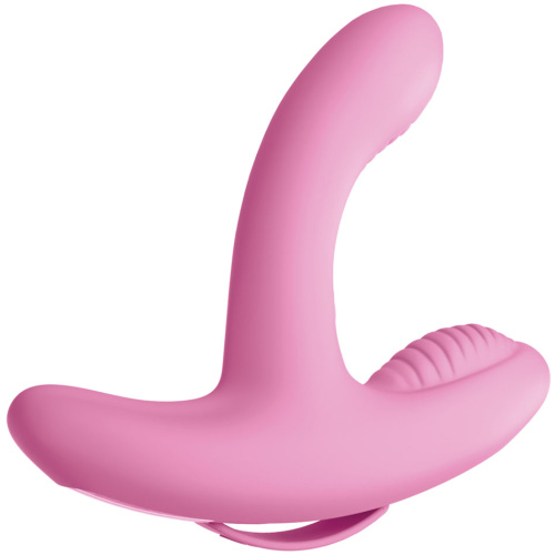 Threesome Rock n' Grind Silicone Vibrator - Pink