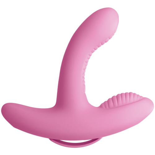 Threesome Rock n' Grind Silicone Vibrator - Pink