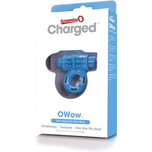 Charged Owow Rechargeable Vibe Ring - Blue