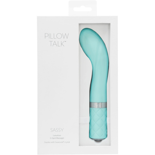 Pillow Talk Sassy G-Spot Vibe With Swarovski Crystal - Teal