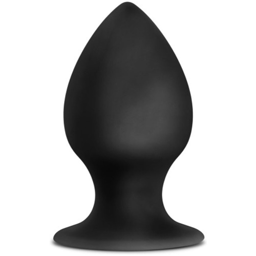 Anal Adventures - Platinum - Silicone Anal Stout Plug - Large - Black