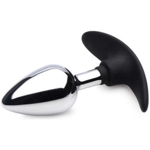 Dark Invader Metal and Silicone Anal Plug - Medium