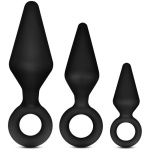 Anal Adventures - Platinum - Silicone Loop Plug  Kit - Black