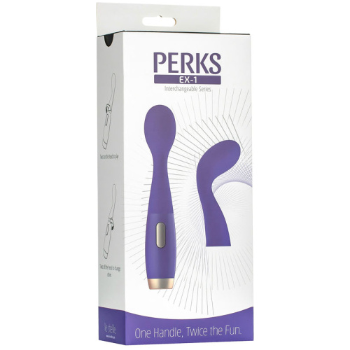 Perks Ex-1 Clitoral Stimulating Wand  and  G-Spot Vibrator - Purple