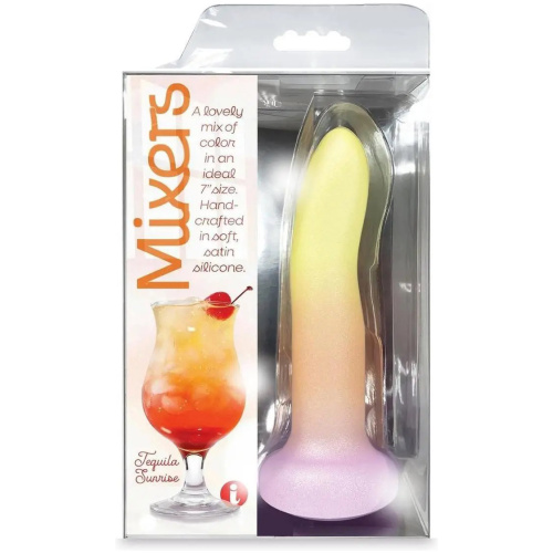 Mixers Tequila Sunrise 8" Dildo - Yellow Orange Pink