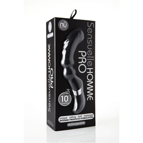 Sensuelle Homme Pro 10 Function 3 Speed Massager - Black