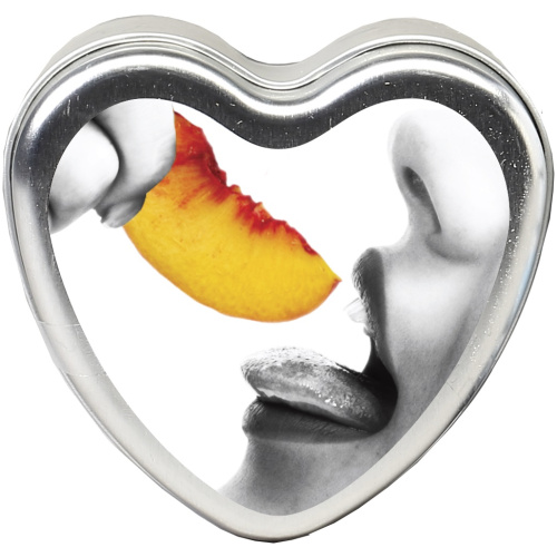 Edible Heart Candle - Peach - 4 Oz.