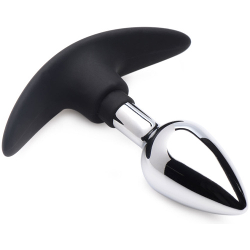 Dark Invader Metal and Silicone Anal Plug - Small