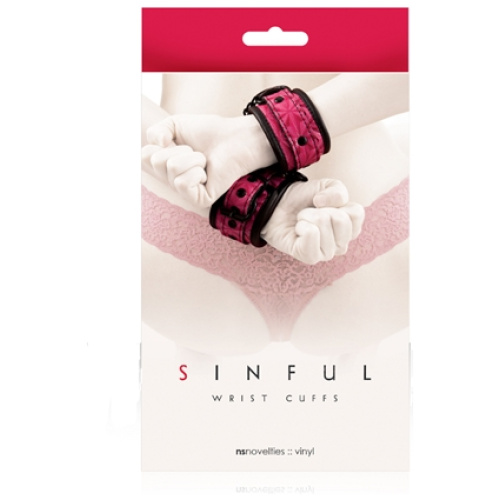Sinful Wrist Cuffs - Pink