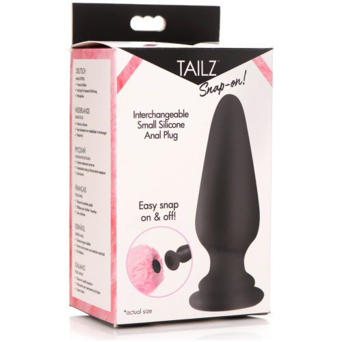 Snap-on Interchangeable Small Silicone Anal Plug