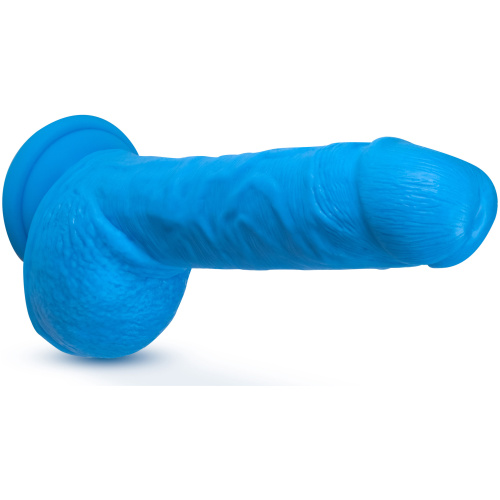 Neo - 9 Inch Dual Density Dildo - Neon Blue