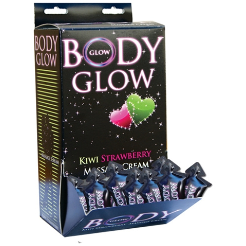 Body Glow Massage Cream 50 Pieces Display - Kiwi Strawberry