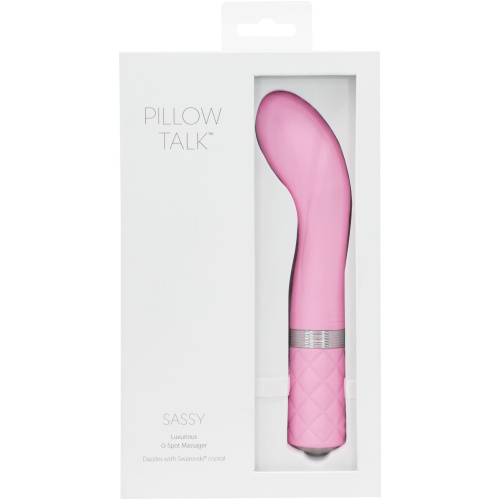 Pillow Talk Sassy G-Spot Vibe  With Swarovski Crystal - Pink