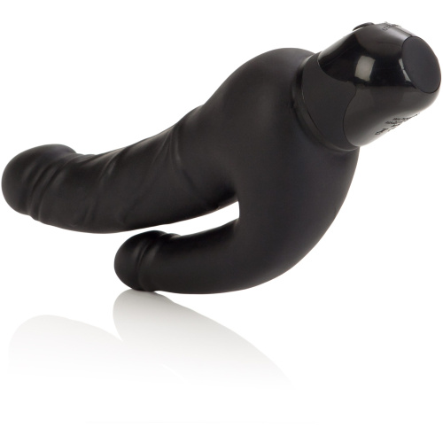 Waterproof Power Stud Over and Under Dong - Black