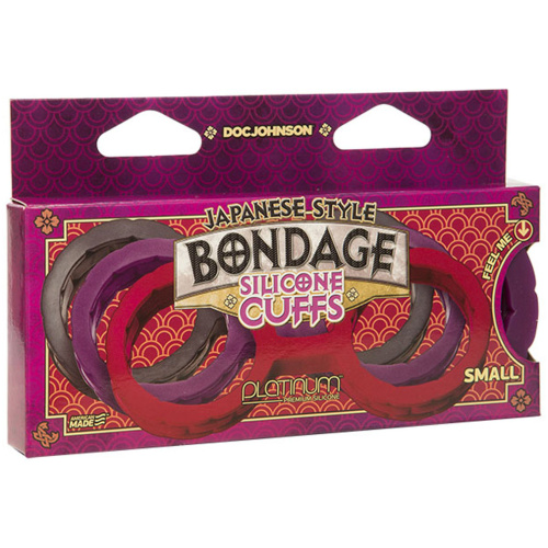 Japanese Bondage - Silicone Cuffs - Small -  Purple