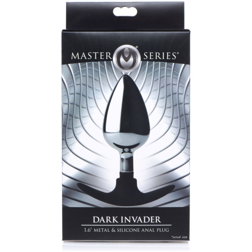 Dark Invader Metal and Silicone Anal Plug - Large