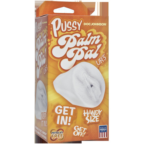 Palm Pal Frosted Ultraskyn Masturbator - Pussy - Clear