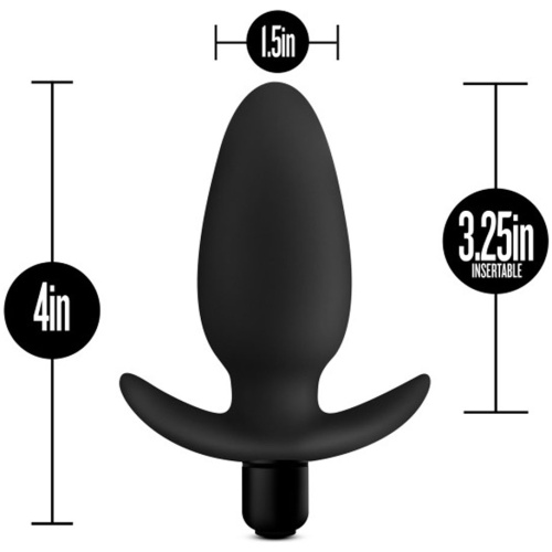 Anal Adventures - Platinum - Silicone Saddle Plug - Black