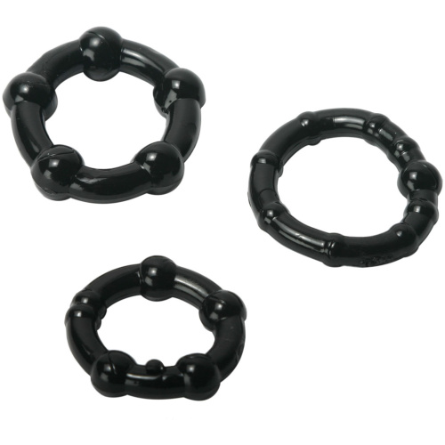 Black Performance Erection Rings - Packaged